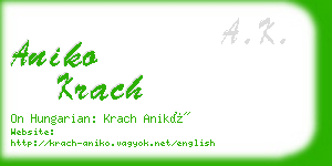 aniko krach business card